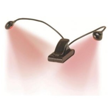 Mitello 92651 İkili LED Nota Sehpası Işığı (Kırmızı) | Esnek Çift Başlık Gözü Yormayan Aydınlatma Pilli veya USB Kullanım