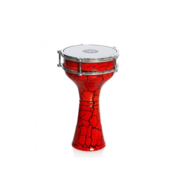 Rhythm Percussion RTM244K Çatlak Boyalı Alüminyum Darbuka (No:4) | Estetik Çatlak Desenli Kaplama Geniş Ses Hacmi Sahne Performansı İçin