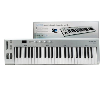 Nemesis 49MIDI 49 Tuşlu MIDI Klavye Kontrolcü | Dokunma Hassasiyetli Tuşlar DAW Yazılımları ile Tam Uyum Tak-Çalıştır USB Bağlantısı
