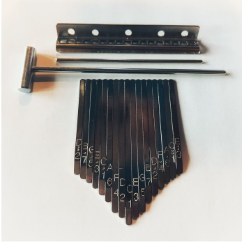 Valeria KAL17TT 17 Tuş Kalimba Tuş Takımı | Paslanmaz Çelik Tuşlar Notalı Baskı Yedek Parça veya Kendin Yap Projeleri İçin