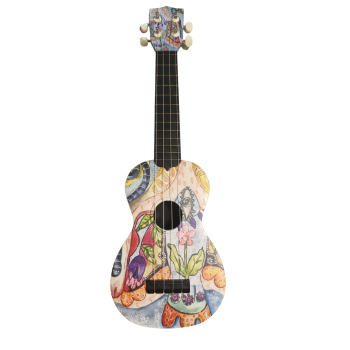 Hawiian XU21FISH Soprano Ukulele (Balık Desenli) | Egzotik Balık Figürlü Özel Kapak Doğal Ahşap Rezonansı Kompakt Tasarım