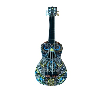 Hawaiian XU21TOWL Soprano Ukulele - Tribal Baykuş (Tasarım Seri - 21 İnç) | Otantik Tribal Baykuş Tasarımı, Güçlü Ses Projeksiyonu, Yumuşak Naylon Teller | Ölçü: 21 İnç / 53 cm (Standart Soprano Boy)