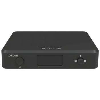 Topping Audio 01 0009 D50 III Desktop DAC - Siyah (Profesyonel - Masaüstü DAC) | Çift ES9039Q2M Çip, XMOS XU316 İşlemci, Bluetooth Hi-Res & LDAC Desteği | Ölçüler: 125 x 110 x 30 mm