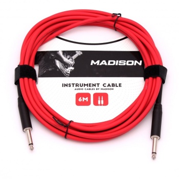 Madison MIC002-6M-RD Gitar Kablosu (6m Kırmızı) | Yüksek Görünürlük Esnek Yapı