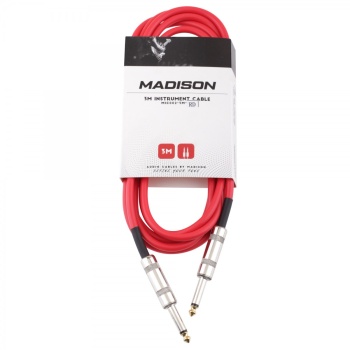 Madison MIC002-3M-RD Gitar Kablosu (3m Kırmızı) | Dayanıklı Uçlar Net Sinyal