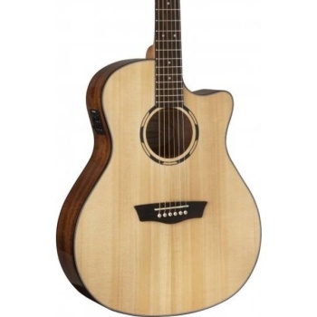 Washburn WLO10SCE Woodline 10 Elektro Akustik | Masif Kapak İnce Kenar Şeritleri
