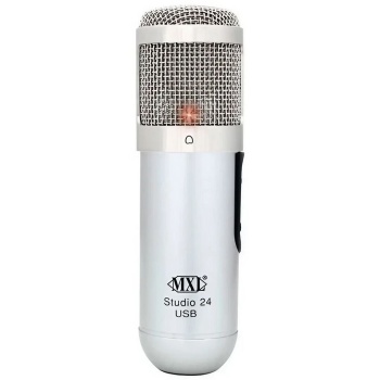 MXL Microphones 01 0043 Studio 24 USB Geniş Diyafram Condenser Vokal/Enstrüman Mikrofonu | 24-bit Yüksek Çözünürlüklü Kayıt
