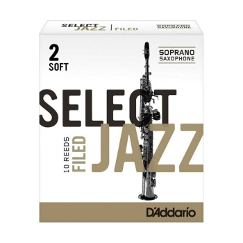 Daddario Rsf10ssx2s Select Jazz Soprano Saksafon Kamışı - No: 2 Soft (profesyonel - 10lu Paket) | Dosyasız (unfiled) Kesim, Modern Ve Esnek Caz Tonları, Geniş Dinamik Aralık | Uyum: Tüm Soprano Saksafonlar