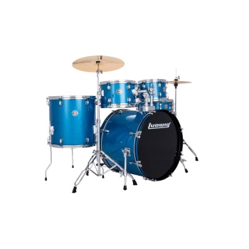 Ludwig LC19019 Accent Fuse Akustik Davul Seti (Blue Sparkle) | Popüler Başlangıç Serisi Dayanıklı Donanım