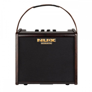 NUX AC-25 Taşınabilir Akustik Gitar Amfisi (Profesyonel - Şarj Edilebilir / Sokak Müziği) | 25 Watt Güç, 6.5 inç Hoparlör, Bluetooth Bağlantısı, Dahili Reverb Efekti | Ölçüler: 280 x 218 x 220 mm