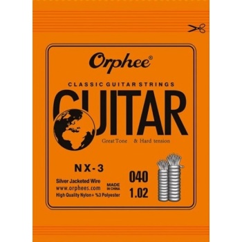 Orphee NX-3 Klasik Gitar Sol Teli | Pürüzsüz Yüzey Hızlı Tepki