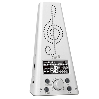 Cherub WMT-230-WH Dijital Metronom-Tuner (Beyaz) | Masaüstü Kullanım Geniş LCD Ekran