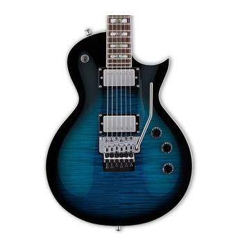 ESP LTD LAS1FRFMBLKAQSB Alex Skolnick Signature AS-1FR Black Aqua Sunburst | Alevli Kapak Floyd Rose Köprü