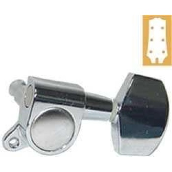 Valencia AMH7001CR Akustik Gitar Burgusu (Krom) | Kapalı Sistem - 3+3 - Standart