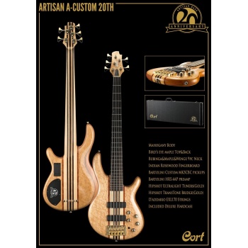 Cort A4 CUSTOM 20THNAT Bas Gitar | 20. Yıl Özel Seri - Natürel