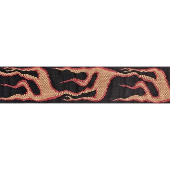 Planet Waves 50F01 Gitar Askısı Fluid Flames (5 cm) | Alev Deseni - Canlı Renkler - Rock Tarzı