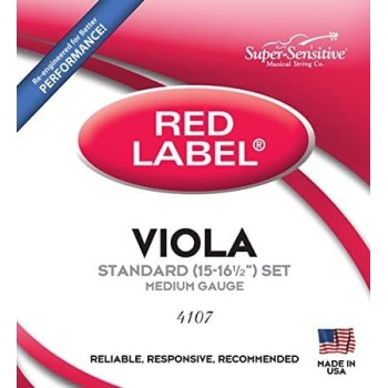 DAddario 4107 Red Label Viyola Tel Seti (Medium Scale - Medium Tension)