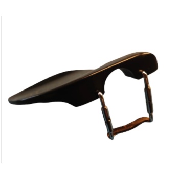 Melody Tm-110 Keman Çeneliği - Abanoz (yedek Parça - Ergonomik) | Cilt Dostu Hakiki Abanoz, Ergonomik Kavisli Yapı, Güvenli Metal Montaj Aparatları Dahil | Uyum: 4/4 Ve 3/4 Kemanlar İçin Standart Ölçü