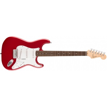 Squier 0379600554 Debut Stratocaster Elektro Gitar (Dakota Red) | Tam Boy Kırmızı Strat Laurel Klavye ve 3 Single-Coil Manyetik