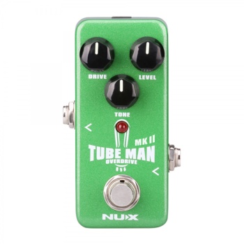 NUX TUBEMANMCMKII Tube Man MKII Mini Overdrive Pedalı | Tüplü Amfi Sıcaklığında Drive Tonları, Ultra Kompakt Tasarım ve True Bypass