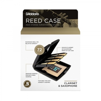DAddario RVCASE04 Rico Vitalizer Nem Kontrollü Kamış Kutusu (8li) | Klarnet, Alto ve Soprano Saksafon Uyumlu, 8 Adet Kapasite, Sabit Nem Düzeyi Sağlar