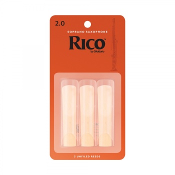 DAddario RIA0320 Rico Orange Box Soprano Saksafon Kamışı No: 2.0 (Başlangıç/Eğitim) - 3lü Paket | Klasik Turuncu Kutu, Kolay Çalım ve Cazip Fiyat Avantajı