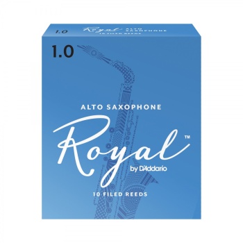 DAddario RJB1010 Royal Alto Saksafon Kamışı No: 1.0 (Başlangıç) - 10lu Paket | Fransız Kesim (Filed), Esnek ve Net Ton Yapısı