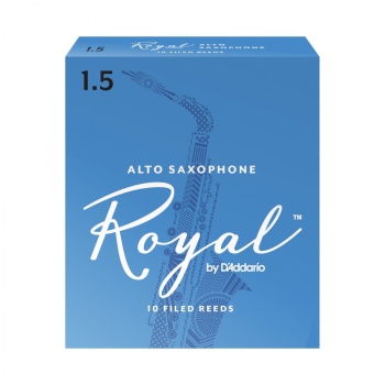 DAddario RJB1015 Royal Alto Saksafon Kamışı No: 1.5 (Başlangıç/Eğitim) - 10lu Paket | Fransız Kesim (Filed), Esnek ve Net Ton Yapısı