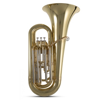 Roy Benson Tb-301-3 Pistonlu Tuba (profesyonel - Bb Tuba) | 3 Pistonlu Mekanizma, Sarı Pirinç Gövde, Nikel Gümüş Dış Slaytlar, Lake Bitiş | Ölçüler: 3/4 Ölçü Kompakt Tasarım