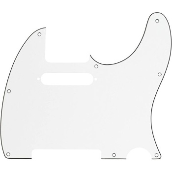 Fender 0991375000 Telecaster 8 Delikli Pickguard (Parchment) | 3 Katmanlı Yapı (3-Ply), Vintage Tarzı 8 Vida Deliği ve Yüksek Kalite PVC