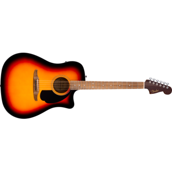Fender 0974220500 California Standard Redondo CE Elektro Akustik Gitar (3-Color Sunburst) | Masif Ladin Üst, Fishman Preamp Sistemi ve Eğimli Kasa Tasarımı