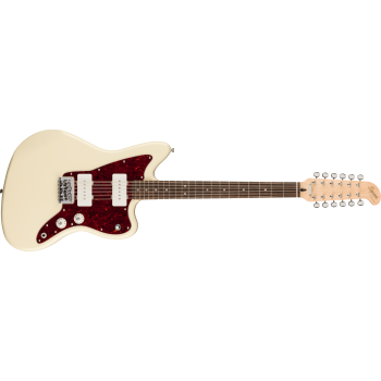 Squier Paranormal Jazzmaster XII Laurel Klavye TPG Olympic White Elektro Gitar