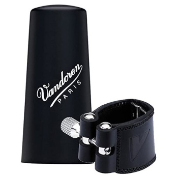 Vandoren LC22P Cuir Eb Klarnet Bileziği (Profesyonel - Deri Seri) | Gerçek Deri Materyal, Mi Bemol (Eb) Klarnet Uyumu, Koyu ve Sıcak Ses Rengi, Plastik Kapak | Uyum: Eb (Mib) Klarnet Bekleri