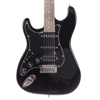 Angel AEG111LH-BK Solak Elektro Gitar (Siyah) | Sol El Kullanımı İçin Özel Strat Model