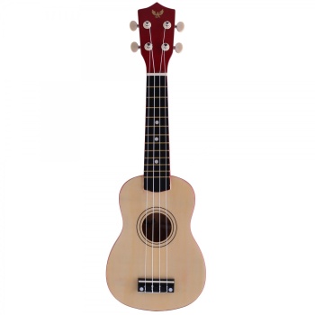 Angel AUK21-N Soprano Ukulele - Naturel (Başlangıç - Klasik Seri) | Naturel Mat Bitiş, Ihlamur Ağacı Gövde ve Klavye, Taşıma Çantası Dahil | Ölçüler: 21 İnç / 330 mm Skala