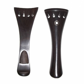 Carlovy CVTPG44 Keman Kuyruğu (Profesyonel - Abanoz Tailpiece) | Hakiki Abanoz Ağacı, Geleneksel Hill-Style Tasarım, Akustik İletkenliği Yüksek Malzeme | Uyum: 4/4 (Tam Boy) Kemanlar