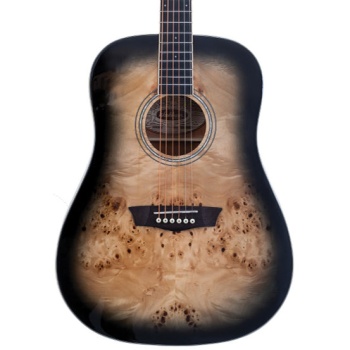 Washburn DFBDB Deep Forest Burl Black Fade Akustik | Siyah Geçişli Mistik Görünüm Güçlü Rezonans