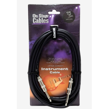On Stage IC-15 Enstrüman Kablosu (4,5 Metre) | Orta Mesafe Sahne Kablosu