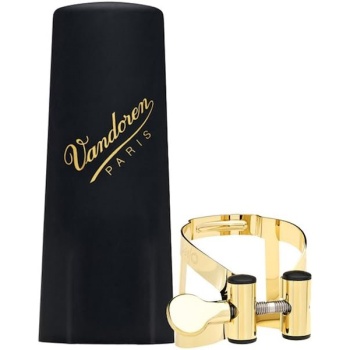 Vandoren LC56DP M/O Soprano Saksafon Gold Bek Bileziği (Profesyonel) | Plastik Kapak Dahil, Altın Kaplama, M/O Serisi, Hassas İcra Kontrolü