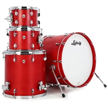 Ludwig LN34023TXPR Neusonic Downbeat Shell Set (Diablo Red) | Modern Rock Tonu Hafif Tasarım