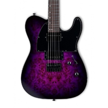 ESP LTD LTE200DXPRB Purple Burst Elektro Gitar (Orta/Üst Segment) | Ihlamur Gövde, Akçaağaç Sap, LTD Manyetikler, Üstün Çalım Konforu