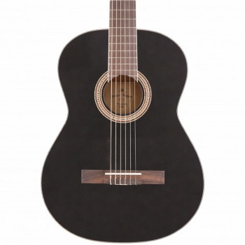 Miguel Angela MA1-BK Klasik Gitar - Siyah (Başlangıç - Eğitim Serisi) | Mat Siyah Modern Bitiş, Ihlamur Ağacı Gövde, Yeni Başlayanlar İçin Yumuşak Tuşe | Uyum: 4/4 (Tam Boy) Standart