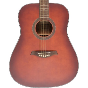 Madison MAG-41M-TRD Akustik Gitar - Şeffaf Kırmızı (Başlangıç - Trans Red) | 41 İnç Dreadnought Kasa, Transparent Red Parlak Bitiş, Ihlamur Gövde, Güçlü Akustik Tını | Ölçüler: 648 mm Skala Uzunluğu