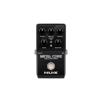NUX Metal Core Deluxe MKII (Profesyonel - Yüksek Gain Efekt Pedalı) | 3 Farklı Amfi Modeli (Duo Rect, Fireman, VH4), Dahili Noise Gate, USB ile IR Yükleme | Ölçüler: 122 x 72 x 47 mm