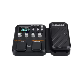 NUX MG-101 Gitar Efekt Prosesörü (Başlangıç - Çoklu Efekt Ünitesi) | Dahili Akort Cihazı, Metronom ve Drum Machine, Kompakt Tasarım, Pil ile Çalışabilme Özelliği | Ölçüler: 227 x 155 x 70 mm