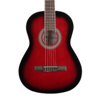 Almira MG917-RDS 4/4 Klasik Gitar - Red Sunburst (Başlangıç - Tam Boy) | Kırmızı Sunburst Finish, Akustik Rezonansı Yüksek Gövde, Kararlı Akort Burguları | Uyum: Yetişkin ve Gençler İçin 4/4 Standart