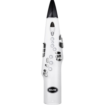 NUX NES-1 Dijital Nefesli Enstrüman - Beyaz (Profesyonel - Akıllı Nefesli) | Modern Beyaz Tasarım, Kablosuz 2.4GHz Bağlantı Desteği, Reverb/Chorus Efektleri, Kulaklık Çıkışı | Ölçüler: 515 x 63 x 45 mm