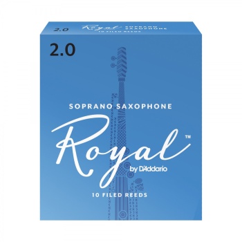 DAddario RIB1020 Royal Soprano Saksafon Kamışı No: 2.0 (Başlangıç/Eğitim) - 10lu Paket | Fransız Kesim (Filed), Esnek ve Net Ton Yapısı