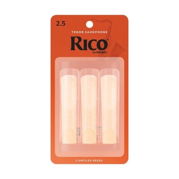 DAddario RKA0325 Rico Orange Box Tenor Saksafon Kamışı No: 2.5 (Orta Seviye/Eğitim) - 3lü Paket | Klasik Turuncu Kutu, Kolay Çalım ve Cazip Fiyat Avantajı