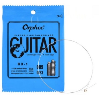 Orphee RX-1-009 Elektro Gitar 0.09 İnce Mi (E) Teli - 1. Tel (Aksesuar - Yedek Tek Tel) | Yüksek Karbonlu Çelik, Nikel Alaşım Kaplama, 0.009 İnç Kalınlık, Parlak ve Net Tizler | Uyum: Tüm Elektro Gitarlar